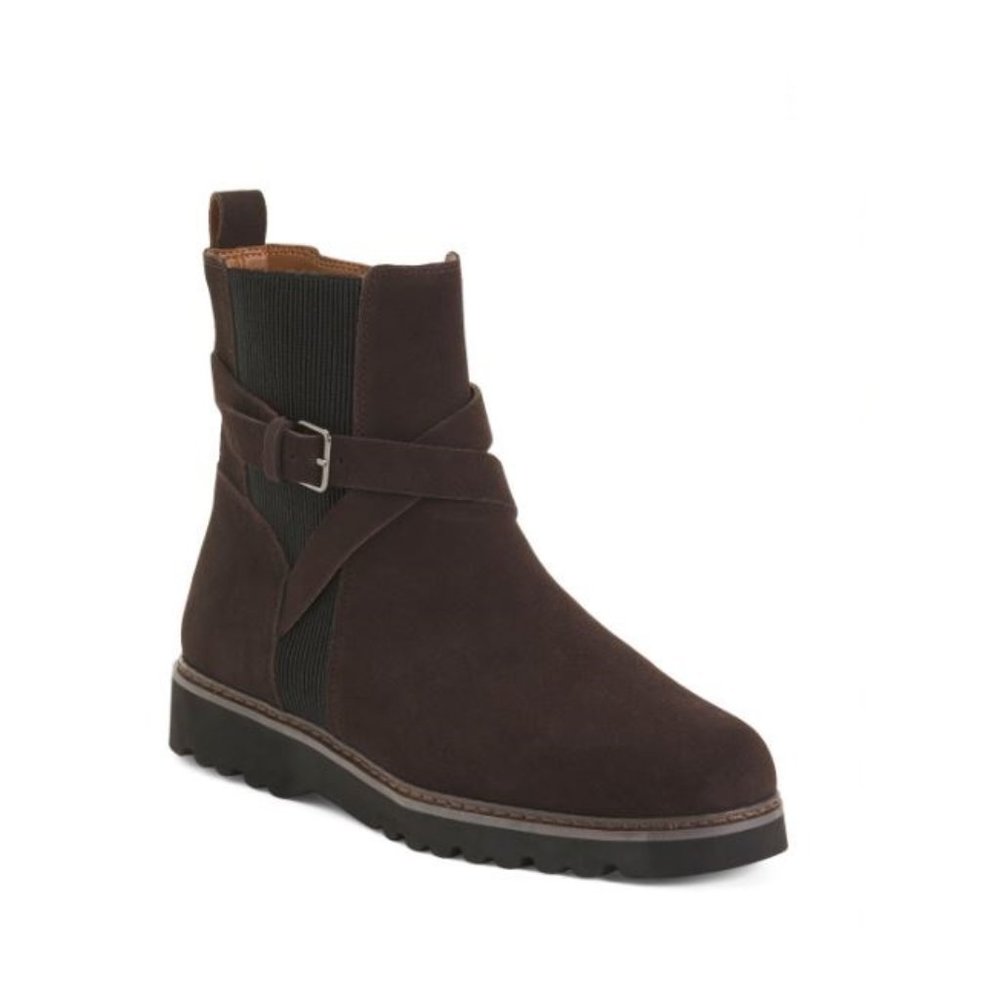 DONALD PLINER  Leather And Suede Booties